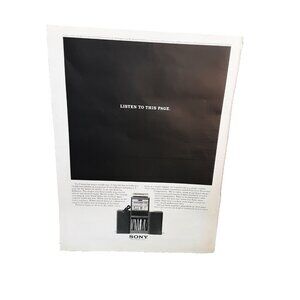 1979 Sony Stereo System Listen To This Page Original Print Ad 70s